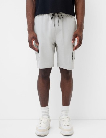 Pantaloni scurți Bershka, gri