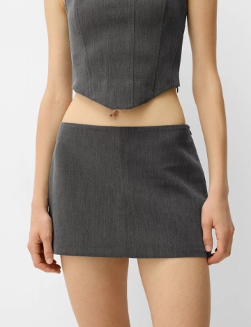 Fustă Pantalon Bershka, gri