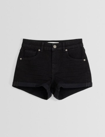 Pantaloni scurți Bershka, negru