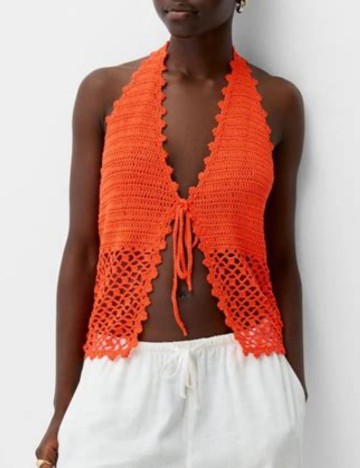 Top Bershka, portocaliu