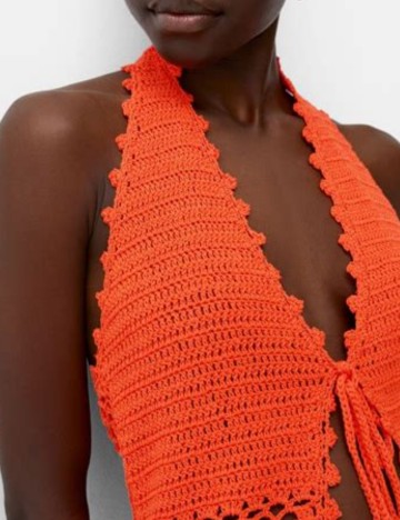 Top Bershka, portocaliu