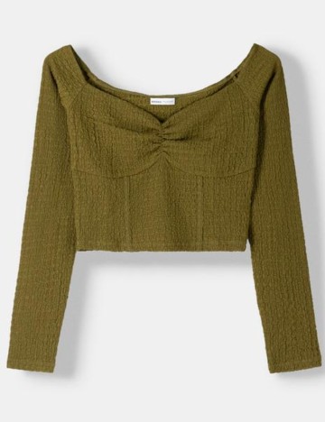 Top Bershka, verde