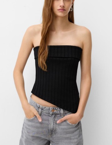 Top Bershka, negru