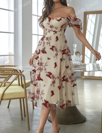 Rochie midi Shein, mix culori