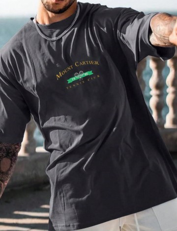 Tricou Shein MANFINITY, gri