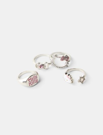 Set inele Bershka, argintiu