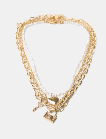 Set Coliere Bershka, auriu