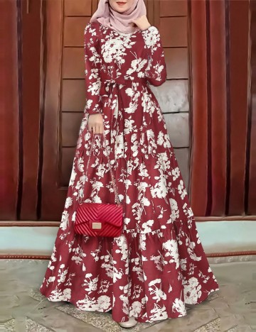 Rochie maxi Shein, mix culori