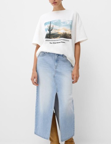 Fustă de blugi Bershka, albastru