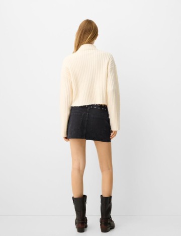 Fustă de blugi Bershka, negru