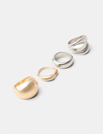 Set inele Bershka, mix culori