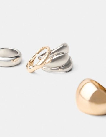 Set inele Bershka, mix culori