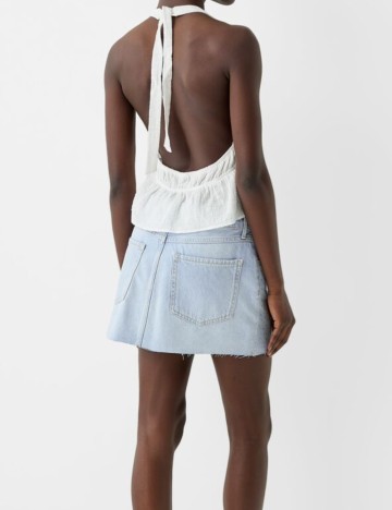 Fustă de blugi Bershka, albastru
