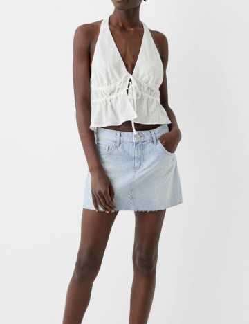 Fustă de blugi Bershka, albastru