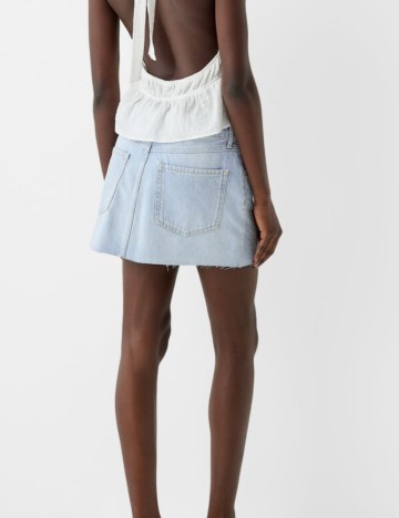 Fustă de blugi Bershka, albastru