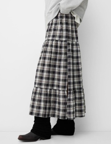 Fustă midi Bershka, mix culori