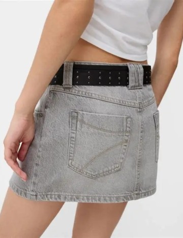 Fustă de blugi Bershka, gri