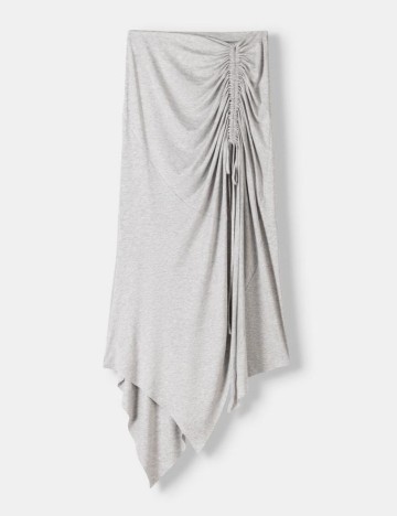 Fustă midi Bershka, gri