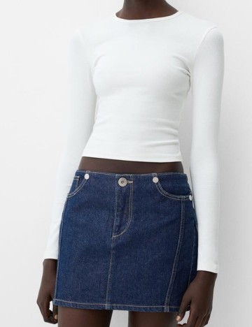 Fustă de blugi Bershka, albastru