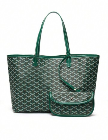 Set geantă și portmoneu Shein, verde