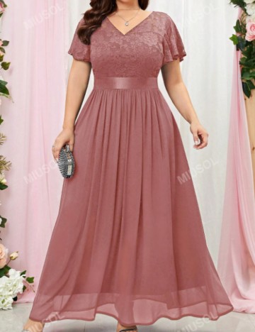 Rochie maxi Shein MIUSOL, roz