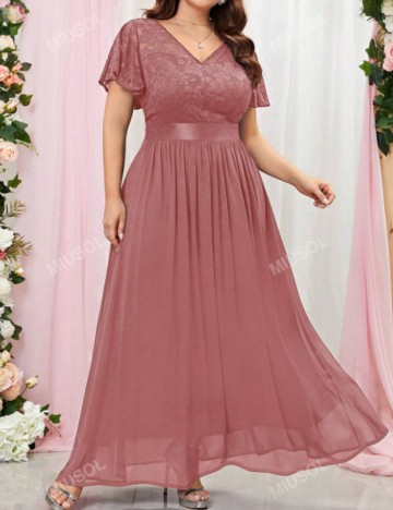 Rochie maxi Shein MIUSOL, roz