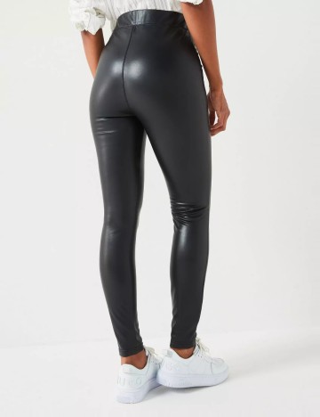 Colanți imitație piele V by Very, negru