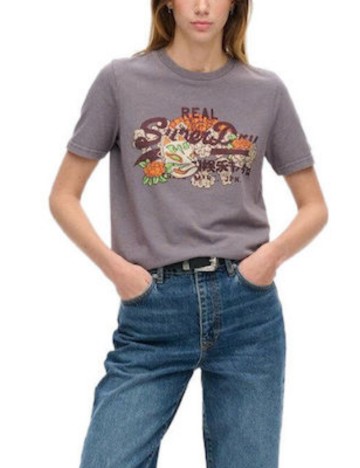 Tricou Superdry, gri