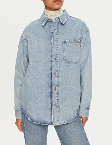 Geacă de blugi Calvin Klein, albastru