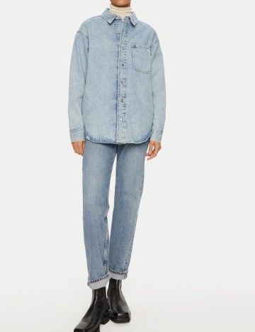 Geacă de blugi Calvin Klein, albastru