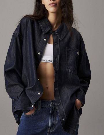 Cămașă de blugi Calvin Klein, bleumarin
