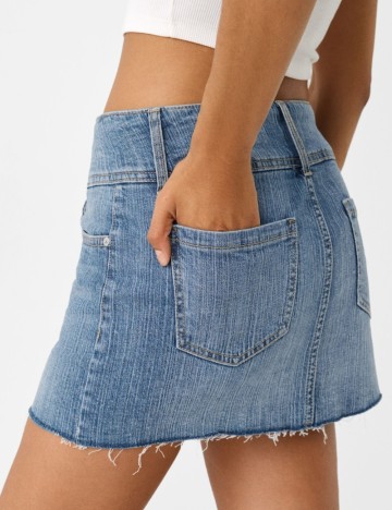 Fustă de blugi Bershka, albastru