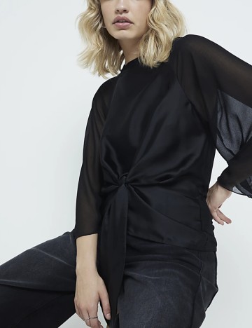 Cămașă River Island, negru