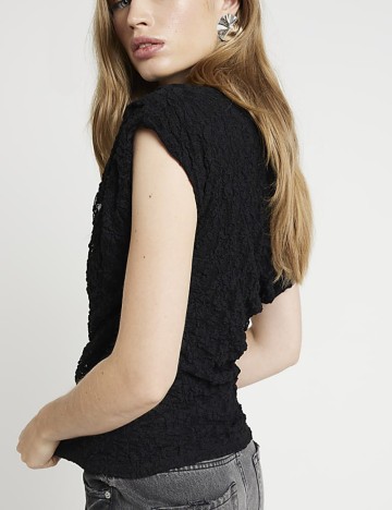 Tricou River Island, negru