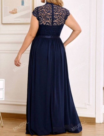 Rochie de ocazie Shein Curve+ MIUSOL, bleumarin