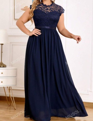 Rochie de ocazie Shein Curve+ MIUSOL, bleumarin