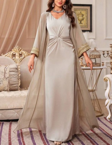 Set Rochie și Cardigan Shein, bej