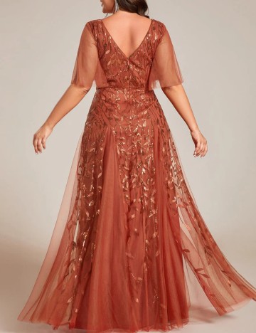 Rochie de ocazie Shein Ever Pretty, cărămiziu