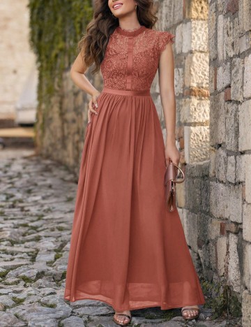 Rochie maxi Shein MIUSOL, cărămiziu