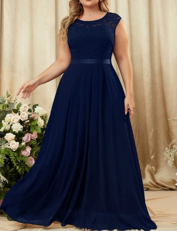 Rochie maxi Shein Curve+, bleumarin