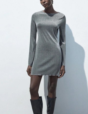 Rochie mini Shein, argintiu