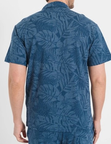 Cămașă cu m&acirc;necă scurtă Jack & Jones, albastru