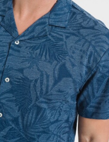 Cămașă cu m&acirc;necă scurtă Jack & Jones, albastru