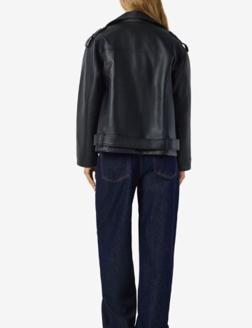 Geacă Imitație Piele Noisy May, negru