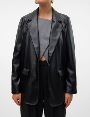 Jachetă imitație de piele Vero Moda, negru