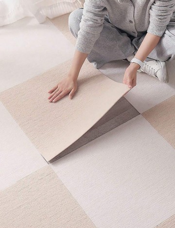 Set autocolant podea Shein, crem