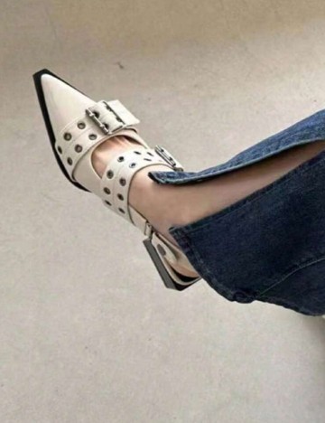 Pantofi cu toc Shein, alb