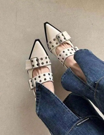 Pantofi cu toc Shein, alb