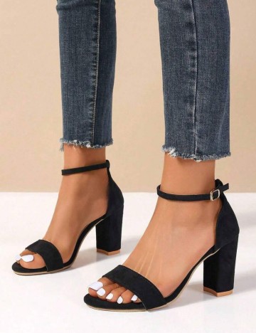 Sandale Cu Toc Shein, negru