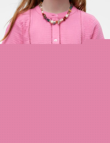 Cămașă cu m&acirc;necă scurtă Vero Moda, roz